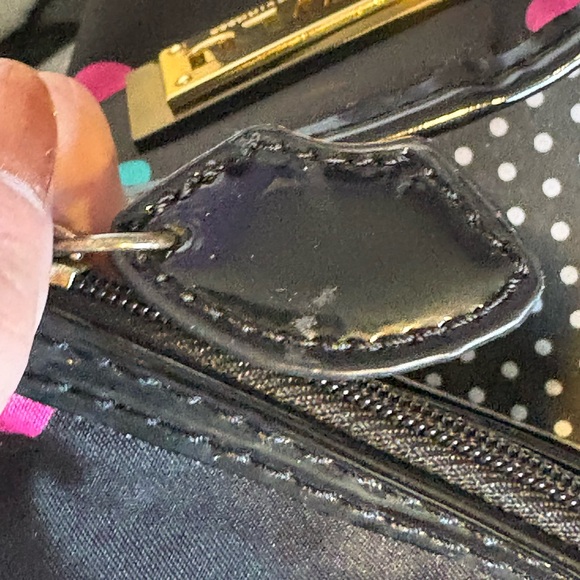 LULU Black Polka Dot Women's Tote Bag - Picture 7 of 11